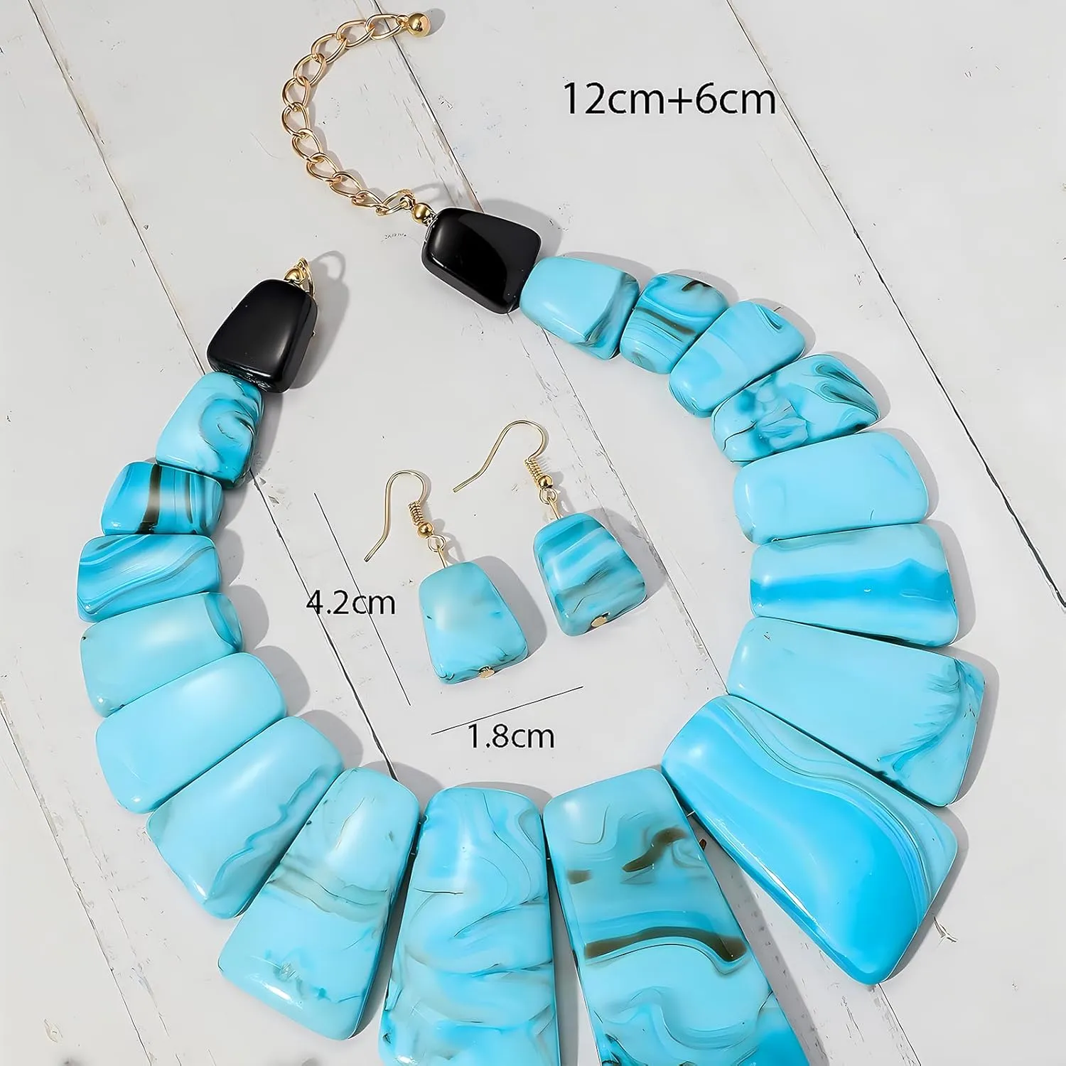 Created Navajo Pearl Necklace for Women Multi Strand Turquoise Choker Western Jewelry Vintage Boho Chic Beaded Statement Necklaces