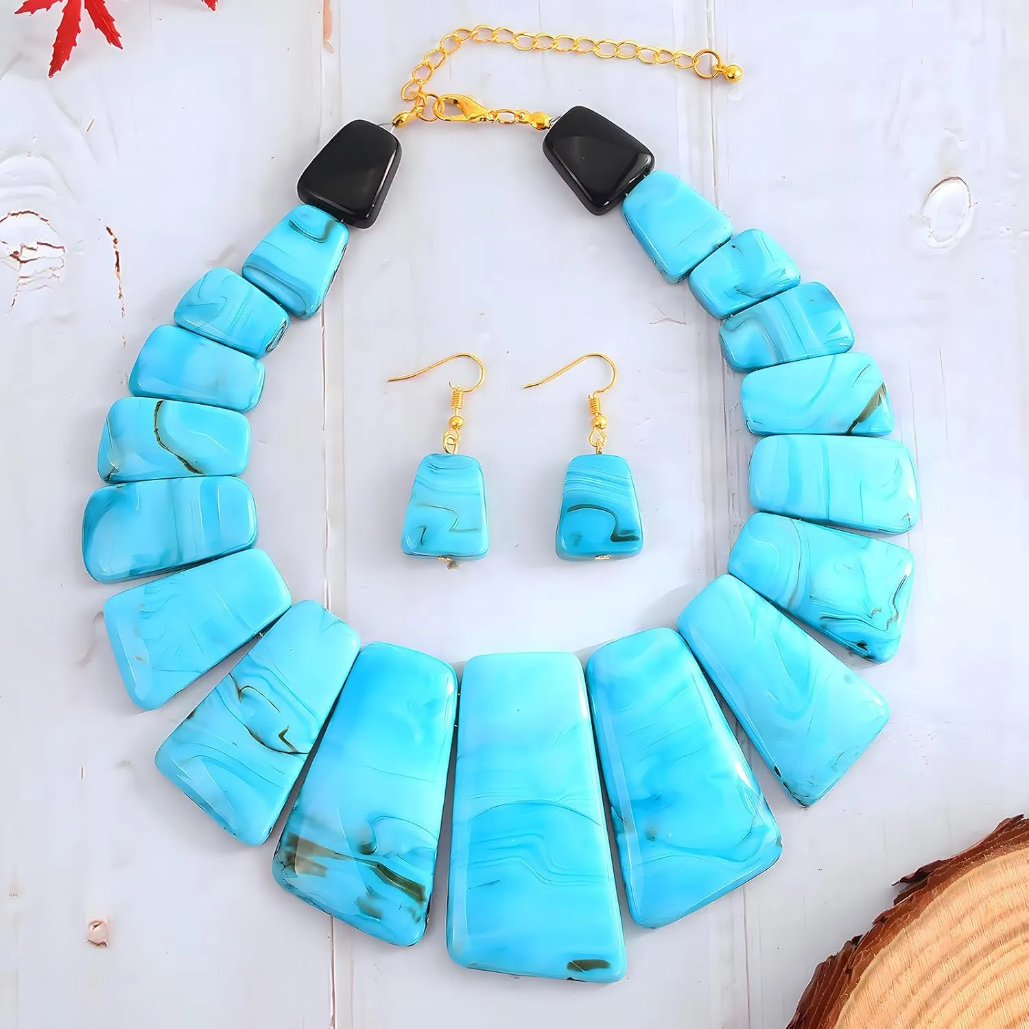 Created Navajo Pearl Necklace for Women Multi Strand Turquoise Choker Western Jewelry Vintage Boho Chic Beaded Statement Necklaces