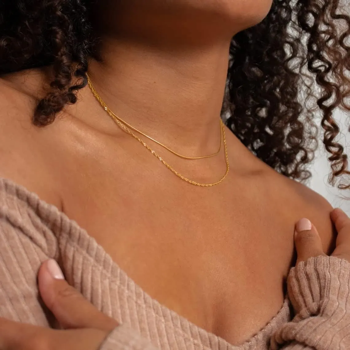 Cross Necklace 14K Gold Silver Plated Double Cross Pendant Necklace Dainty Trendy Diamond Cross Charm Link Chain Choker Delicate Faith Jewelry Religious Gifts for Women