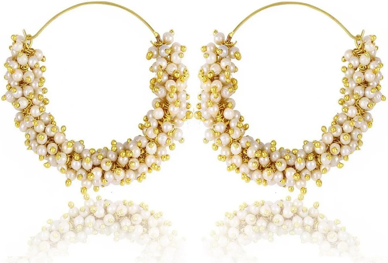 Crunchy Fashion Bollywood Stylish Traditional Indian Jewelry Meenakari Jhumka Earrings for Women