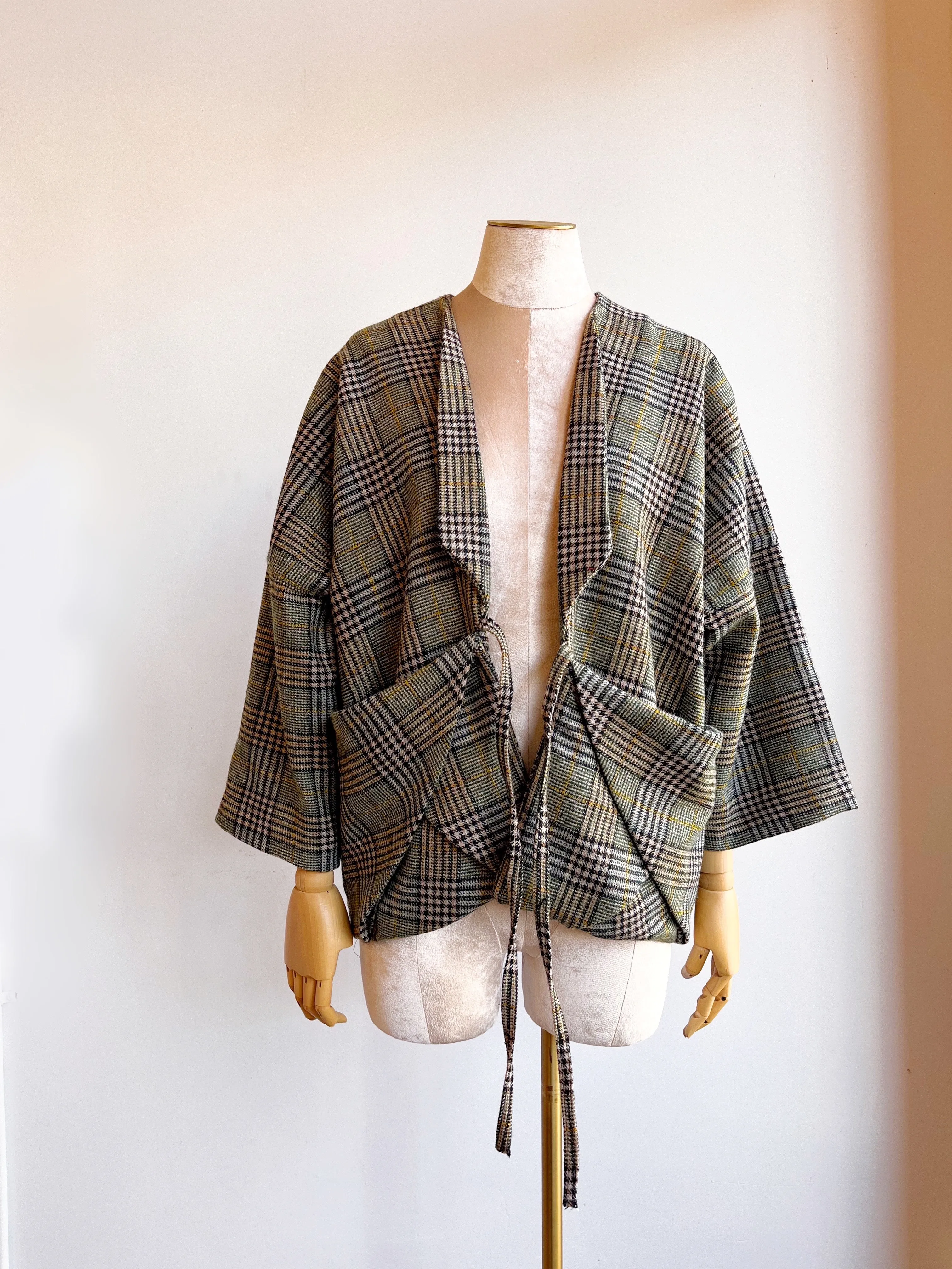 Dark Green Plaid Chore Jacket