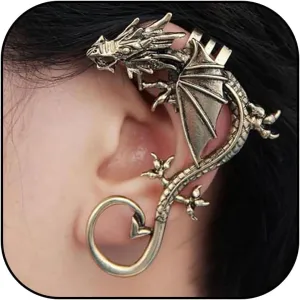 Dragon Ear Cuffs - Gothic Gold Dragon Claw Earrings for Women - Punk Halloween Costume Jewelry Gifts