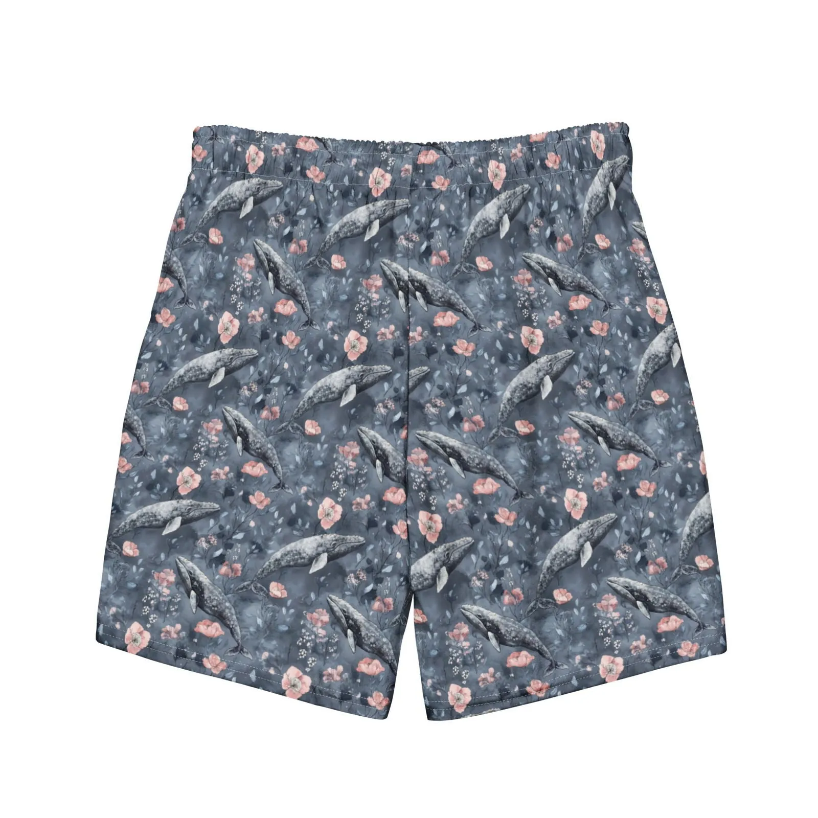 Dusky Gray Whale Men's Swim Trunks