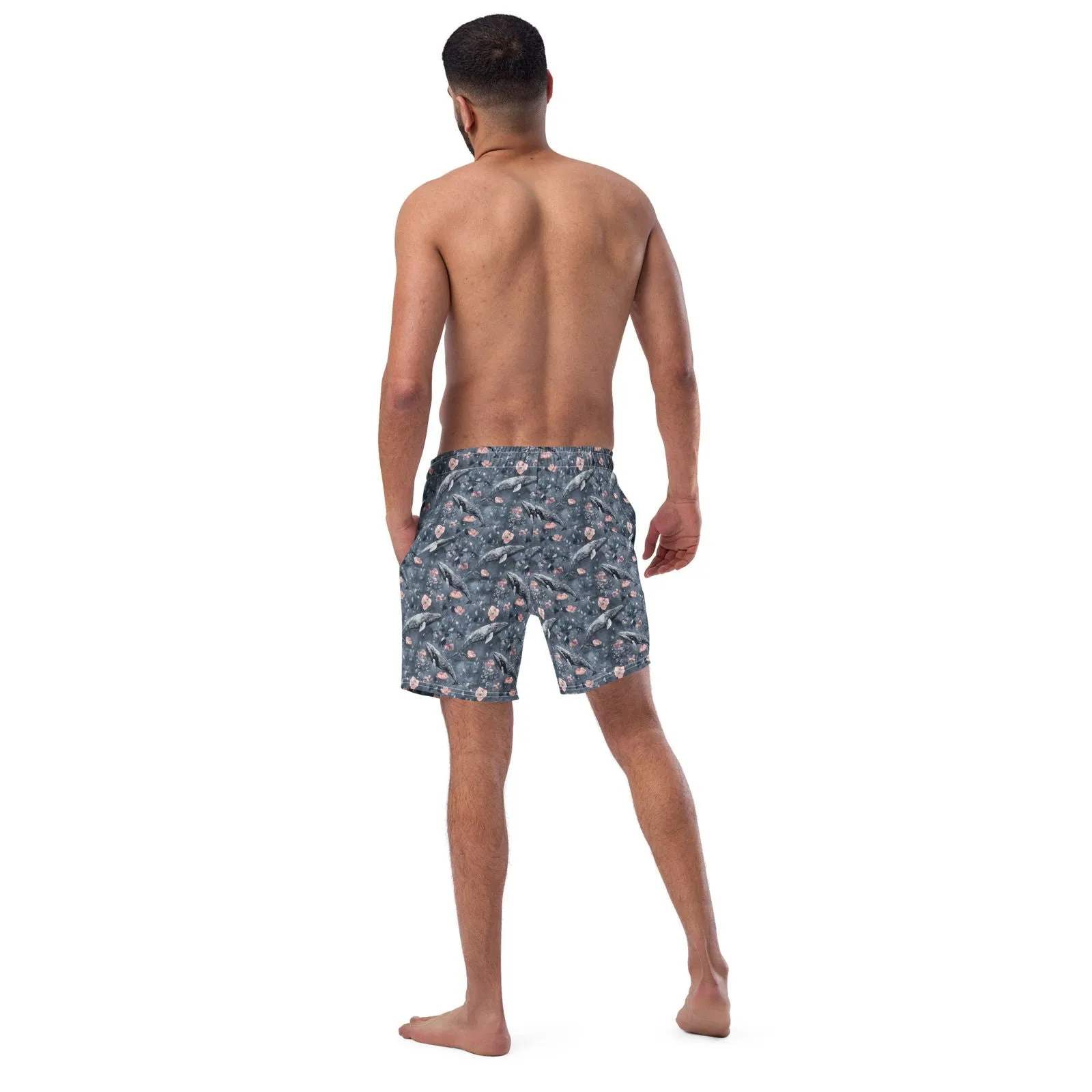 Dusky Gray Whale Men's Swim Trunks