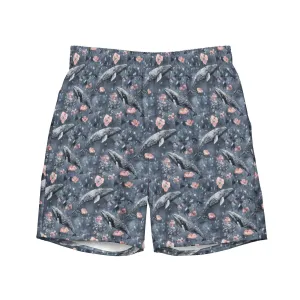 Dusky Gray Whale Men's Swim Trunks