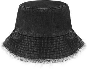 Eigso Denim Bucket Hat for Women Men Wahsed Foldable Summer Fishing Beach Sun Hat for Woman Man