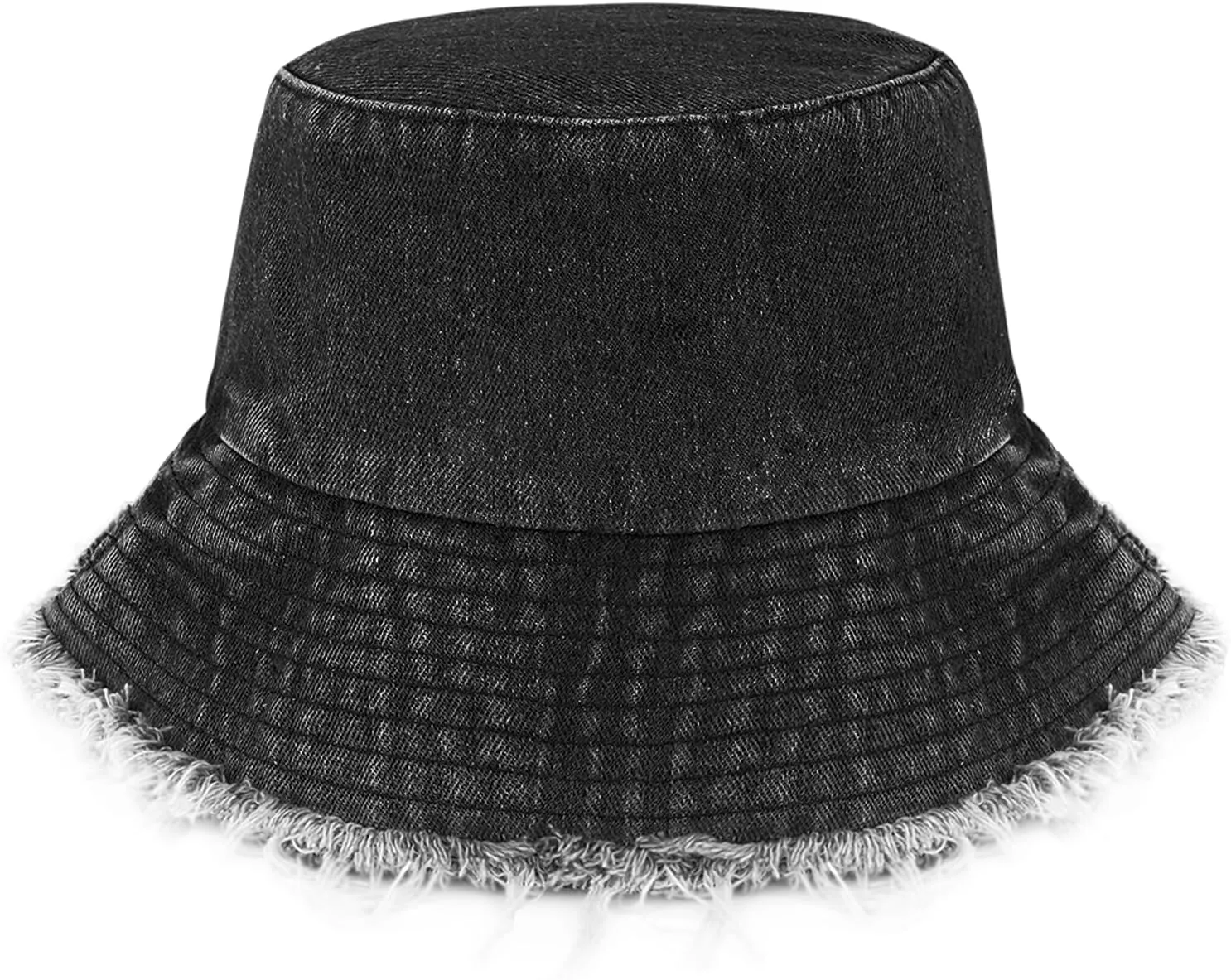 Eigso Denim Bucket Hat for Women Men Wahsed Foldable Summer Fishing Beach Sun Hat for Woman Man