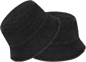 Eigso Denim Bucket Hat for Women Men Wahsed Foldable Summer Fishing Beach Sun Hat for Woman Man