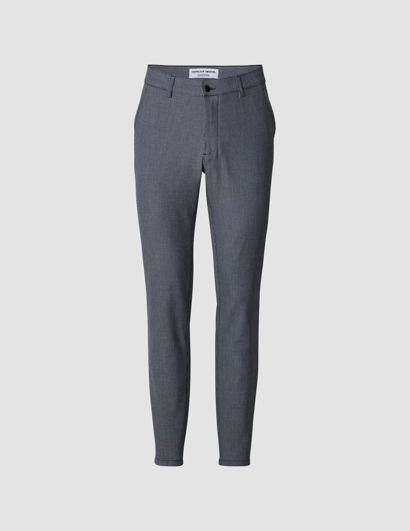 Essential Pants Slim Plaid Navy