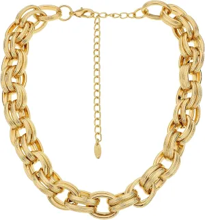 Ettika Chunky Gold Necklace. Gold Necklace, Bold & Chunky 18k Gold Plated Chain. Chunky Chain Necklace Women, Jewelry