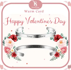 Fanery Sue Personalized Cuff Bracelets for Women, Custom Bangle Engraved Name Quote Inspirational Bracelet, Personalized Jewelry Memorial Gifts for Women Men