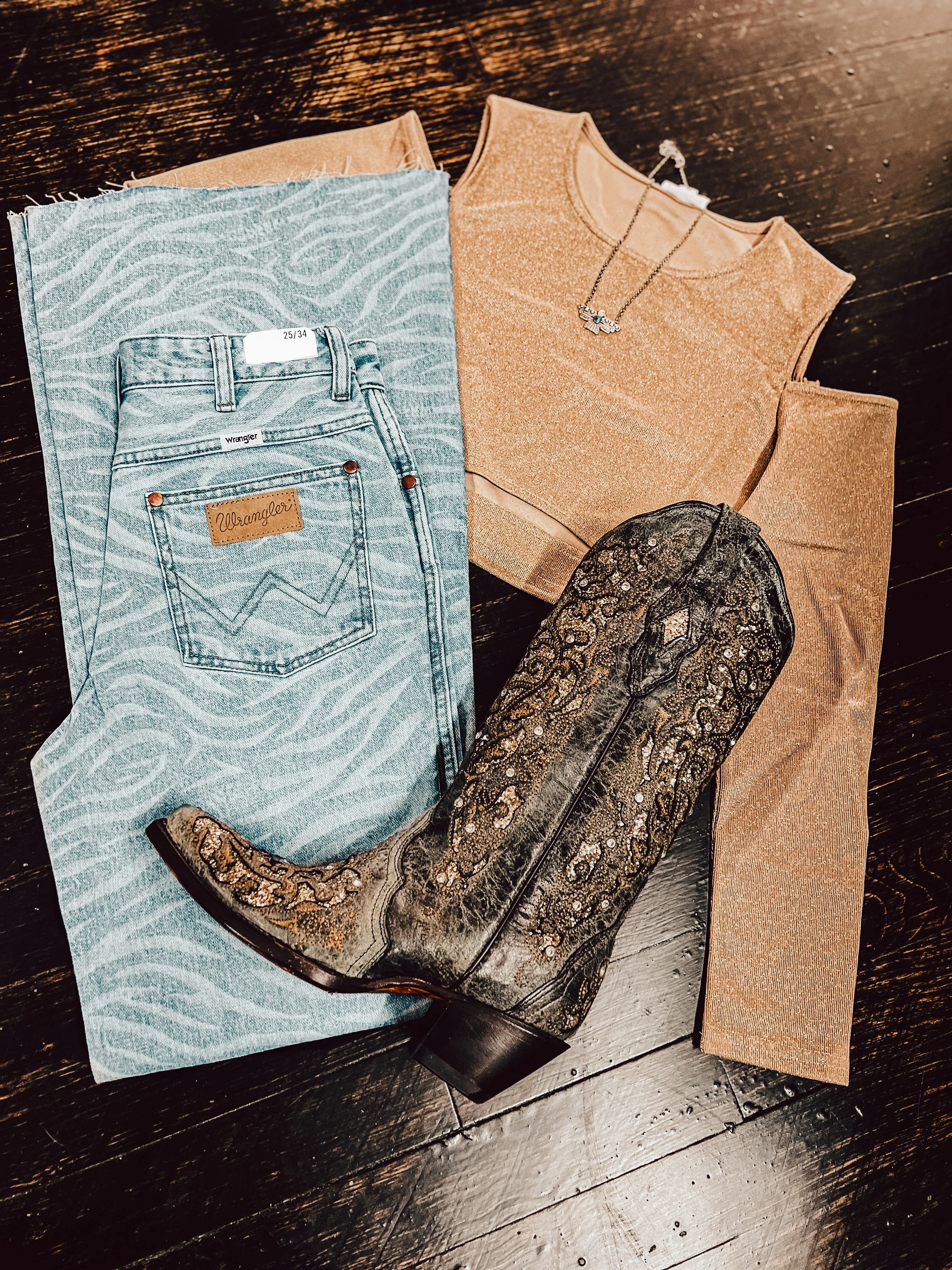 Final Sale✨ Wild Thing Wrangler Limited Tiger Print Jeans