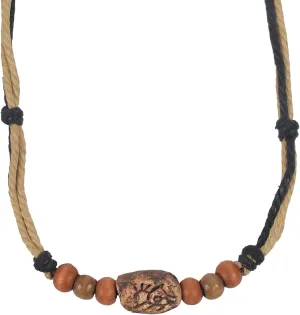 FORBUSITE Men Pendant Bead Surfer Choker Hemp Necklace Stylish Tribal N122 Handmade