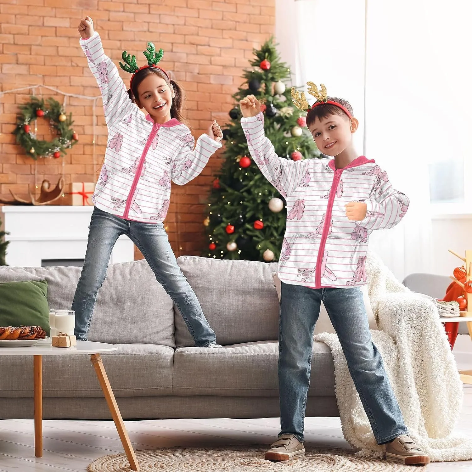 Girls Boys Fleece Jacket Coat for Toddler with Pockets, Zip Up Hoodie Winter Warm Outerwear Size 3T-10T