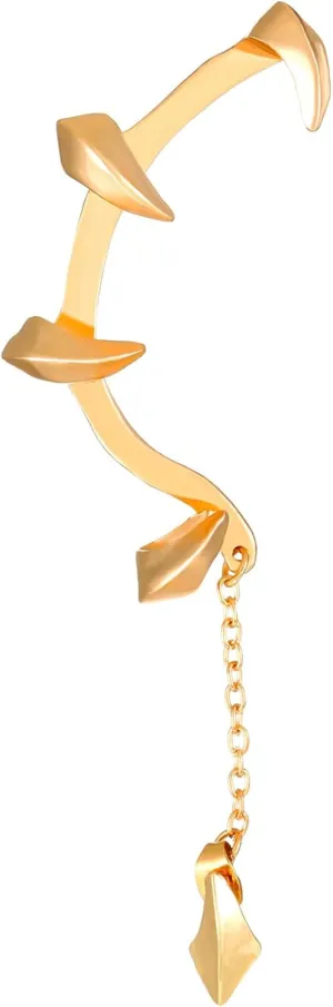 Gold Gothic Devil's Claw Ear Wrap Cuff Earrings for Women Punk Vintage Dragon Cartilage Earrings Hip Hop Ear Clips Biker Party Jewelry