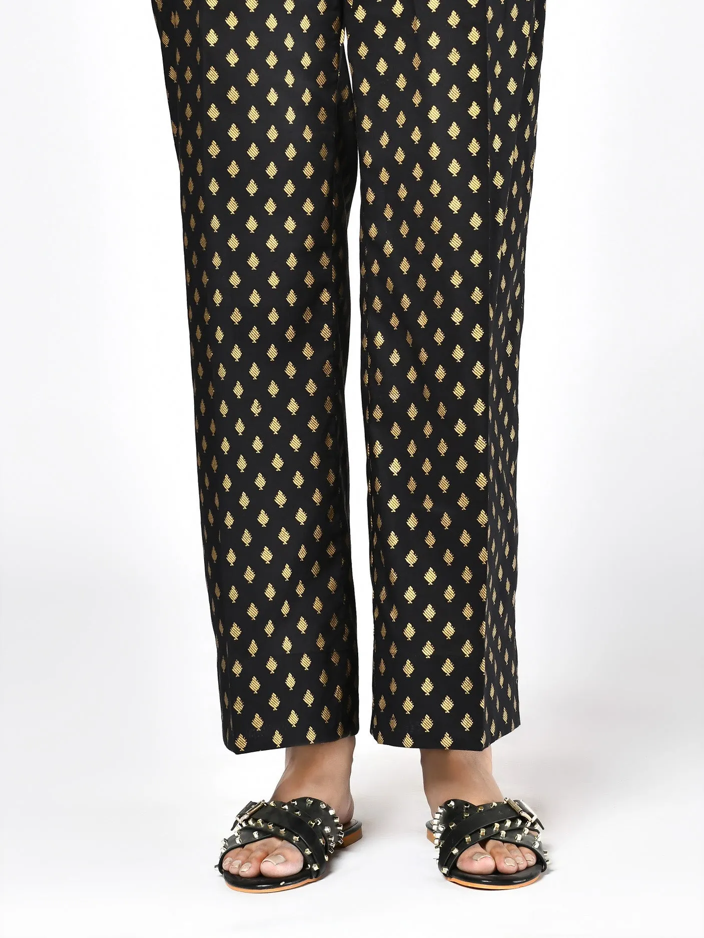 Gold Pasted Trouser-Dyed (Unstitched)