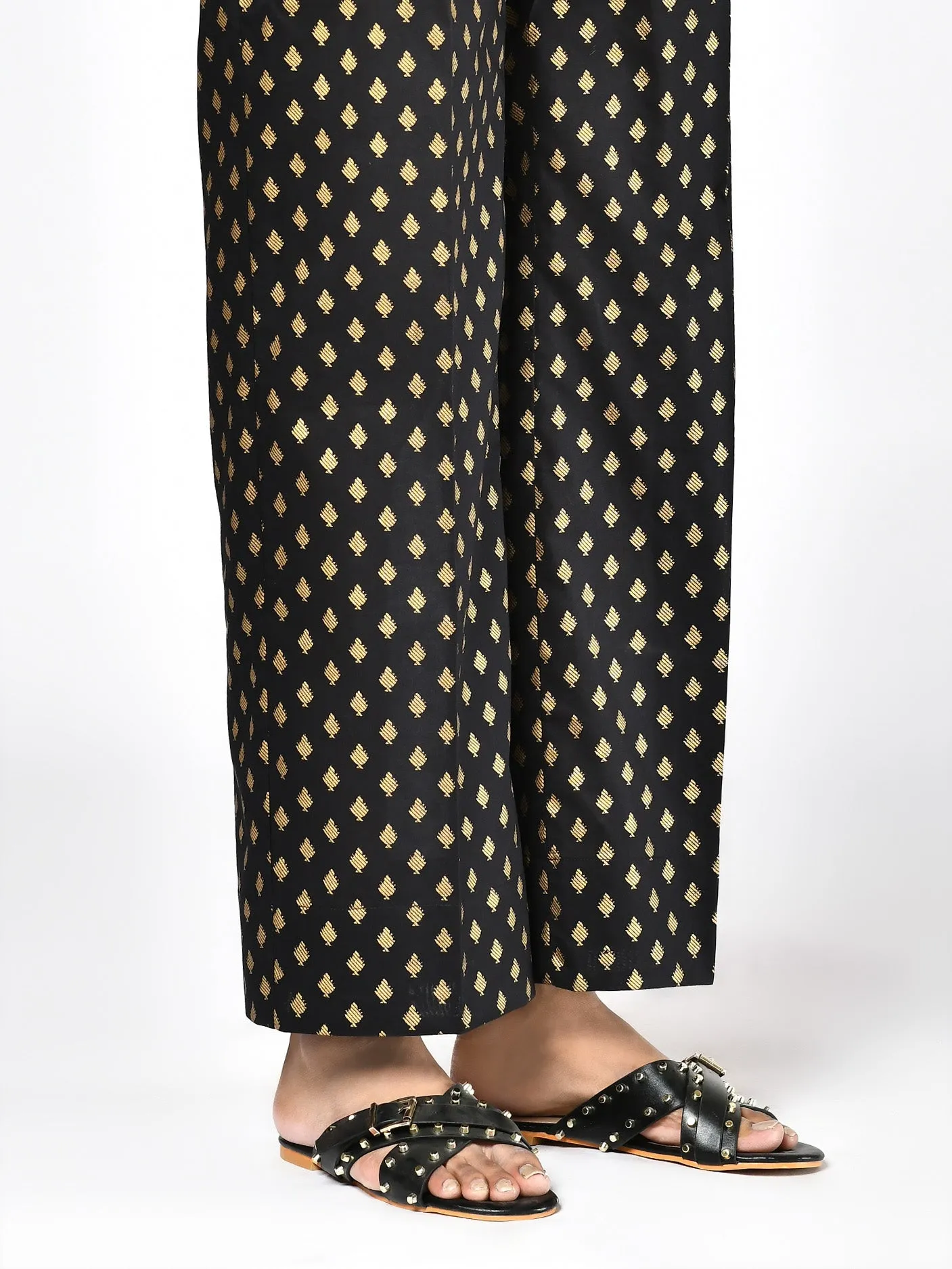 Gold Pasted Trouser-Dyed (Unstitched)