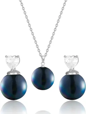 Gold Plated Stainless Steel Zircon Necklace And Earrings Jewelry for Women