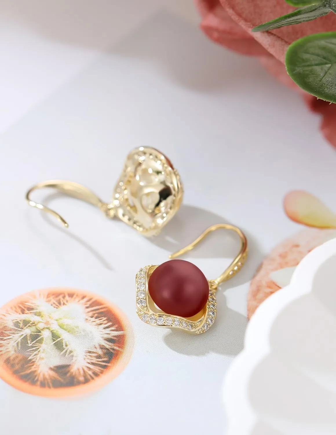 Gold Plated Stainless Steel Zircon Necklace And Earrings Jewelry for Women