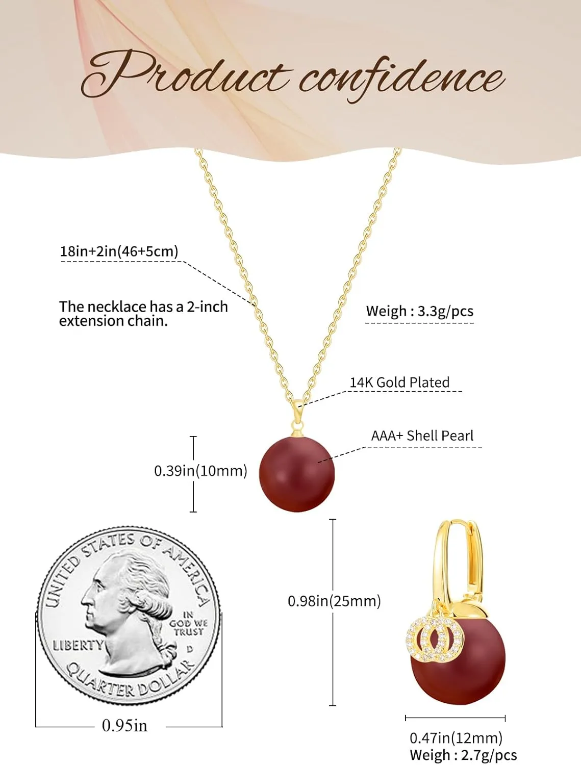 Gold Plated Stainless Steel Zircon Necklace And Earrings Jewelry for Women