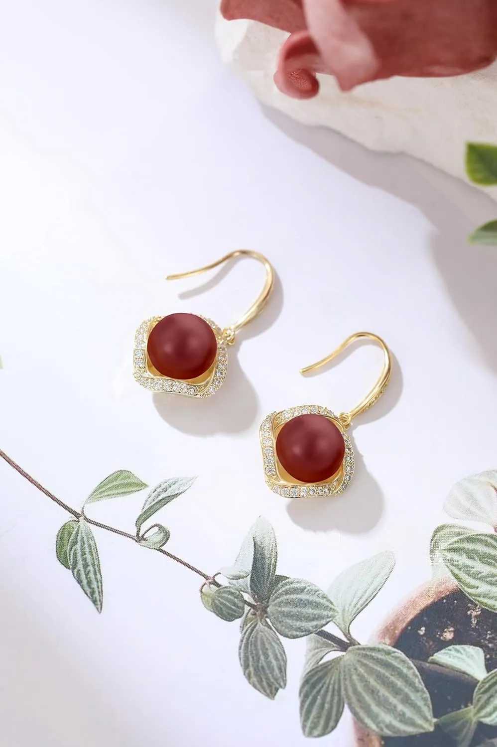 Gold Plated Stainless Steel Zircon Necklace And Earrings Jewelry for Women