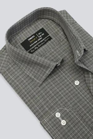 Grey Glen Plaid Check Formal Shirt
