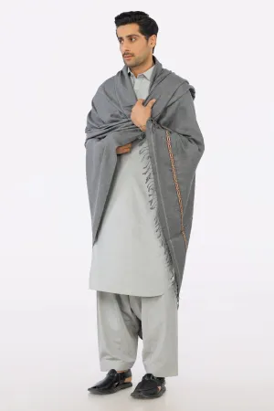 Grey Woolen Men Shawl