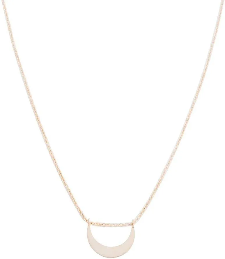 Honeycat La Luna Moon Necklace in Gold, Rose Gold, or Silver | Minimalist, Delicate Jewelry