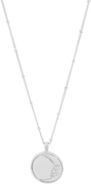 HONEYCAT Moon Face Pendant Necklace in Gold, Rose Gold, or Silver | Minimalist, Delicate Jewelry