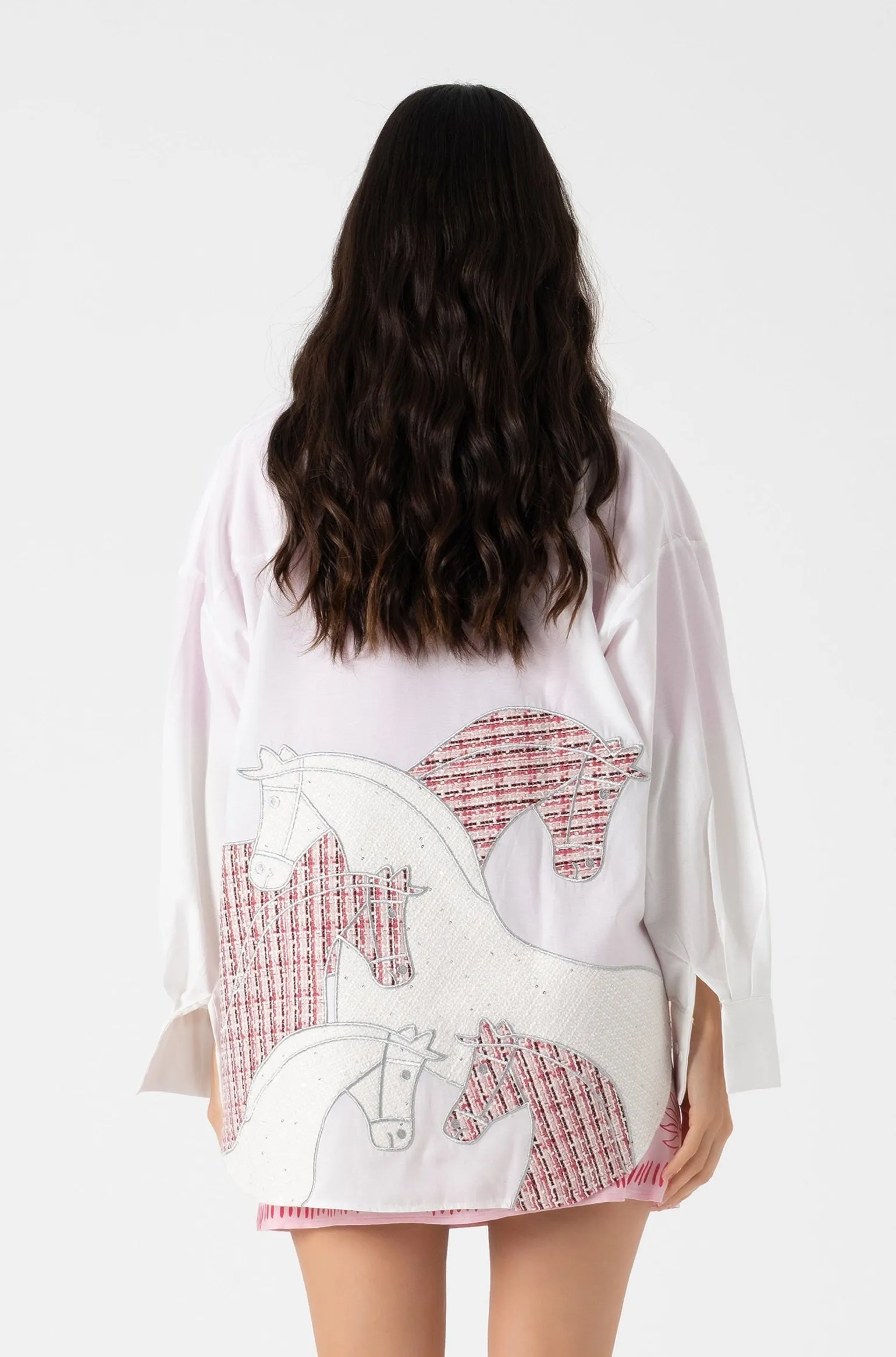 Horse Plaid Printed Shirt