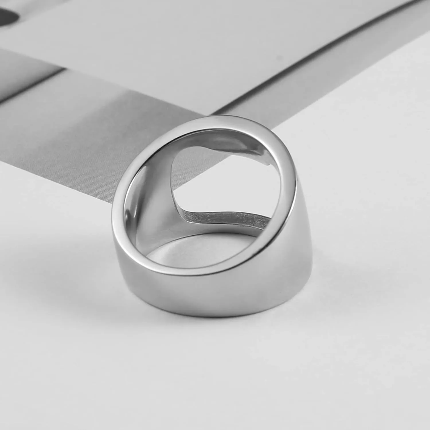 HZMAN Stainless Steel Polished Beer Bottle Opener Ring