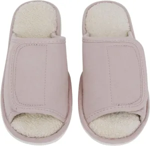 Indoor Non-Slip Adjustable Tearable Slide Slippers Open-Toe Terry Spa Slippers