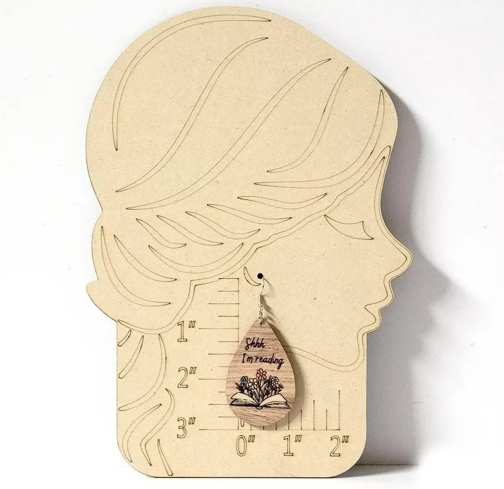 Irregular Wooden Bookshelf Drop Dangle Earrings Fun Book Club Book Lover Earrings Librarian Earrings Decorative Earrings Gift for Women Teacher