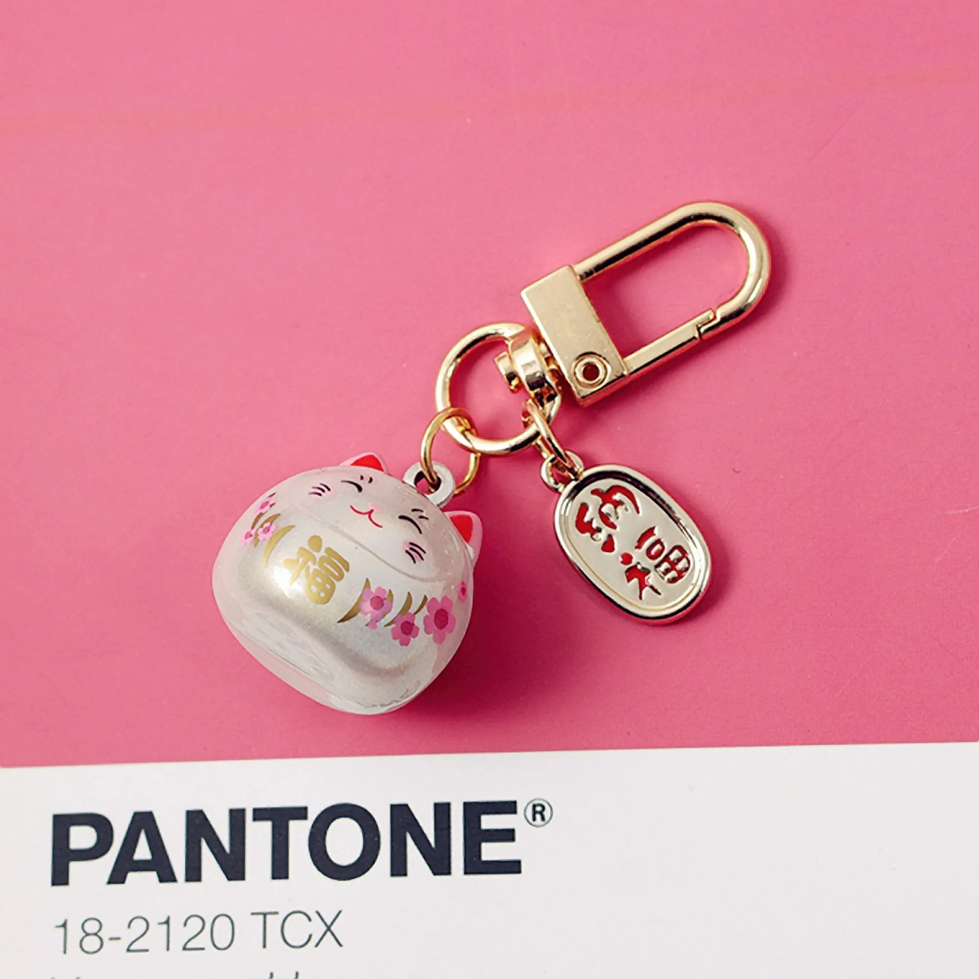 JAPANESE OMAMORI MINT Green Cat Kitty Planner Charm Good Luck Bell Good Luck Charm Water Tone Bell | 2 X .080 Inches