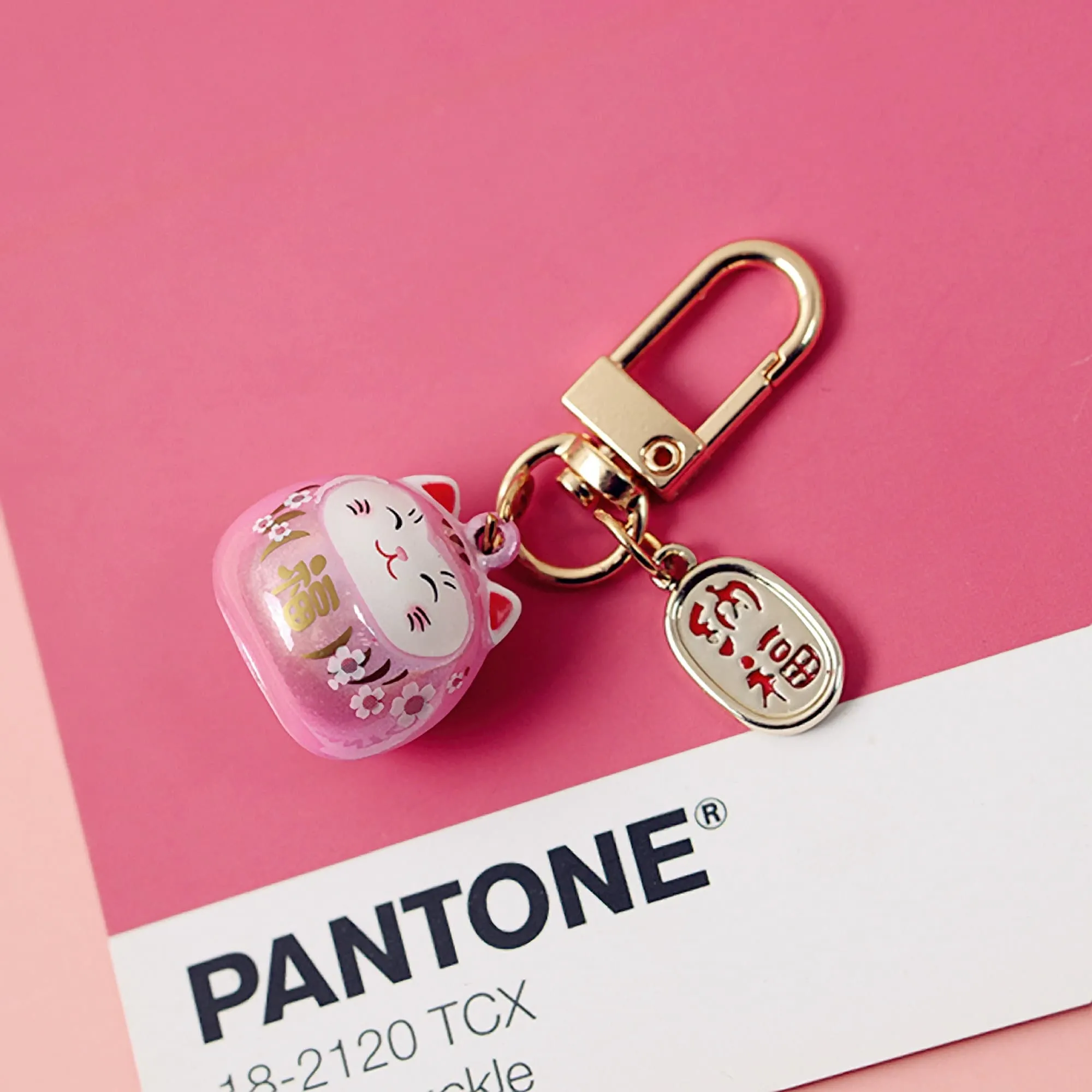 JAPANESE OMAMORI MINT Green Cat Kitty Planner Charm Good Luck Bell Good Luck Charm Water Tone Bell | 2 X .080 Inches