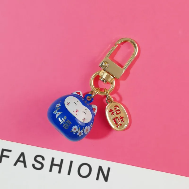 JAPANESE OMAMORI MINT Green Cat Kitty Planner Charm Good Luck Bell Good Luck Charm Water Tone Bell | 2 X .080 Inches