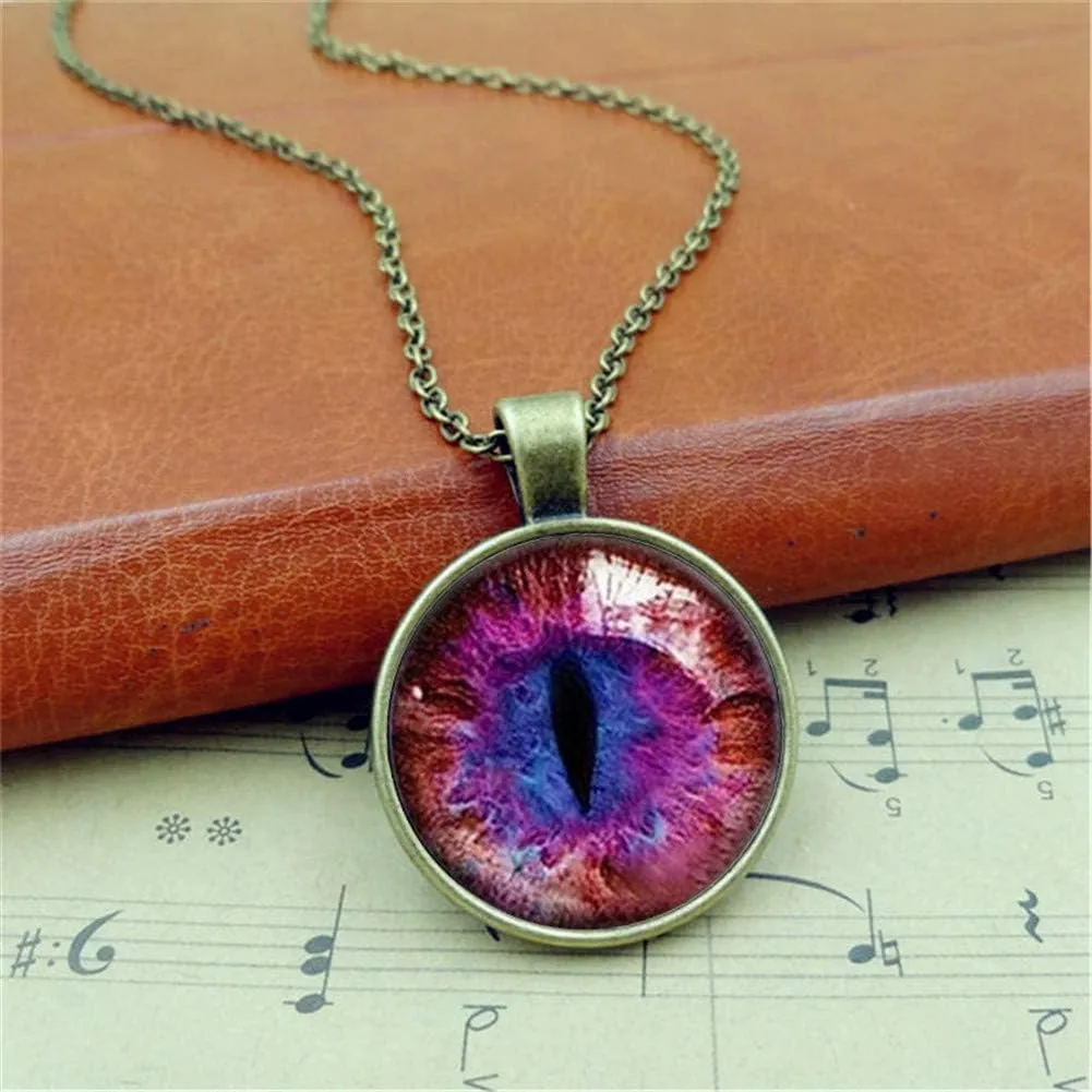 JczR.Y Classic Cat Eyes Crystal Jewelry Sets Dragon Eyes Moon Shape Necklace Bracelet Earrings for Women Fashion Jewelry