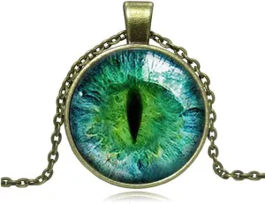 JczR.Y Classic Cat Eyes Crystal Jewelry Sets Dragon Eyes Moon Shape Necklace Bracelet Earrings for Women Fashion Jewelry