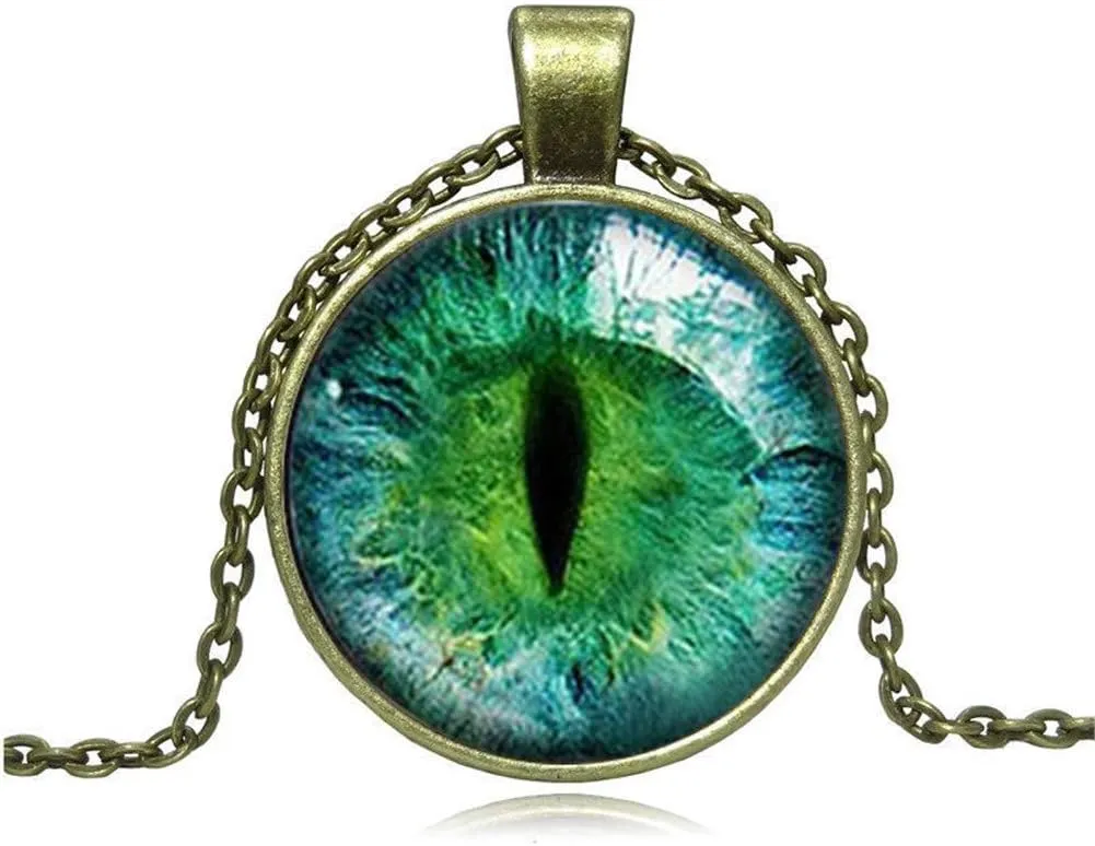 JczR.Y Classic Cat Eyes Crystal Jewelry Sets Dragon Eyes Moon Shape Necklace Bracelet Earrings for Women Fashion Jewelry