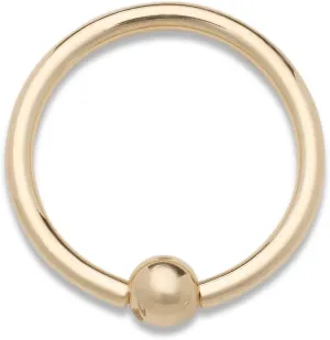 JewelryWeb Solid 14k Yellow or White Gold 16G Small 2mm Bead Hoop Lip Eyebrow Cartilage Tragus Nose Ring