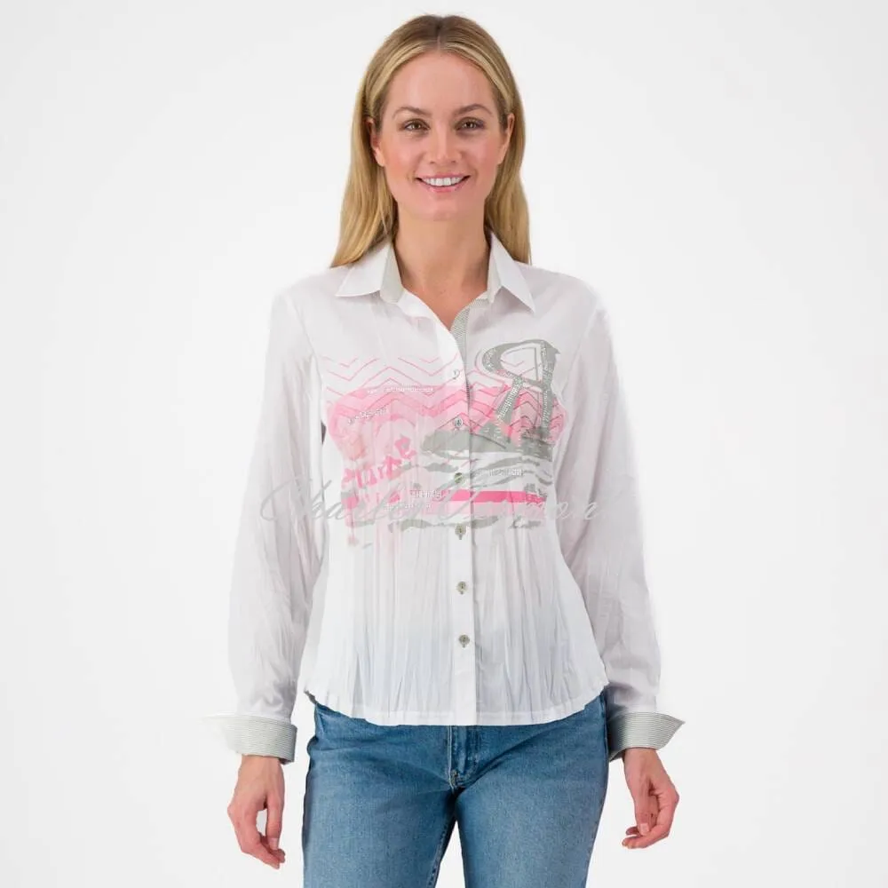 Just White Blouse - Style J3007