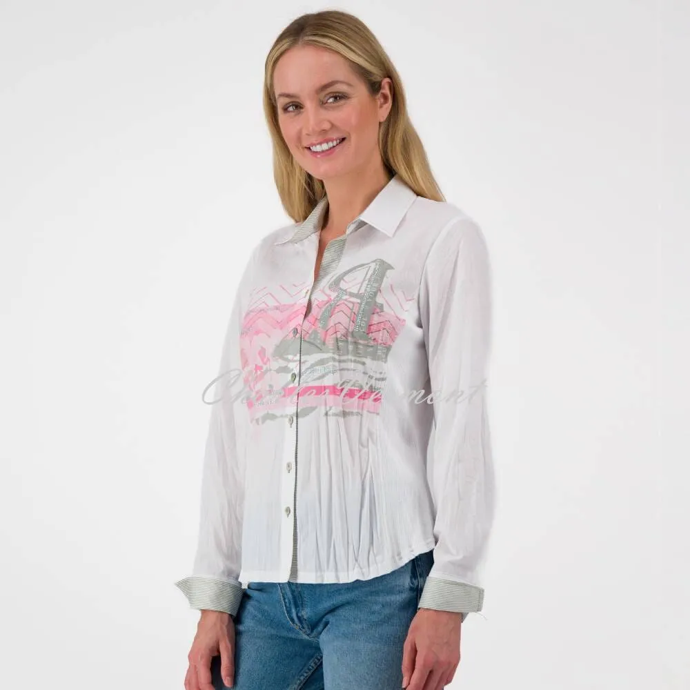 Just White Blouse - Style J3007