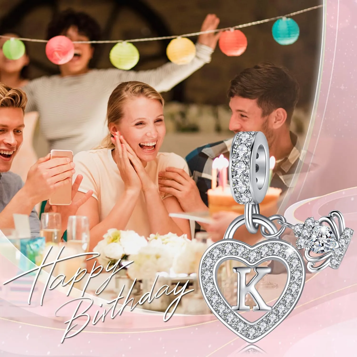 Letter Charms for Charms Bracelet: Silver Heart Alphabet Initial Dangle Charms Bead for Bracelets and Necklaces, Birthday Mother's Day Christmas Jewelry Gifts For Women