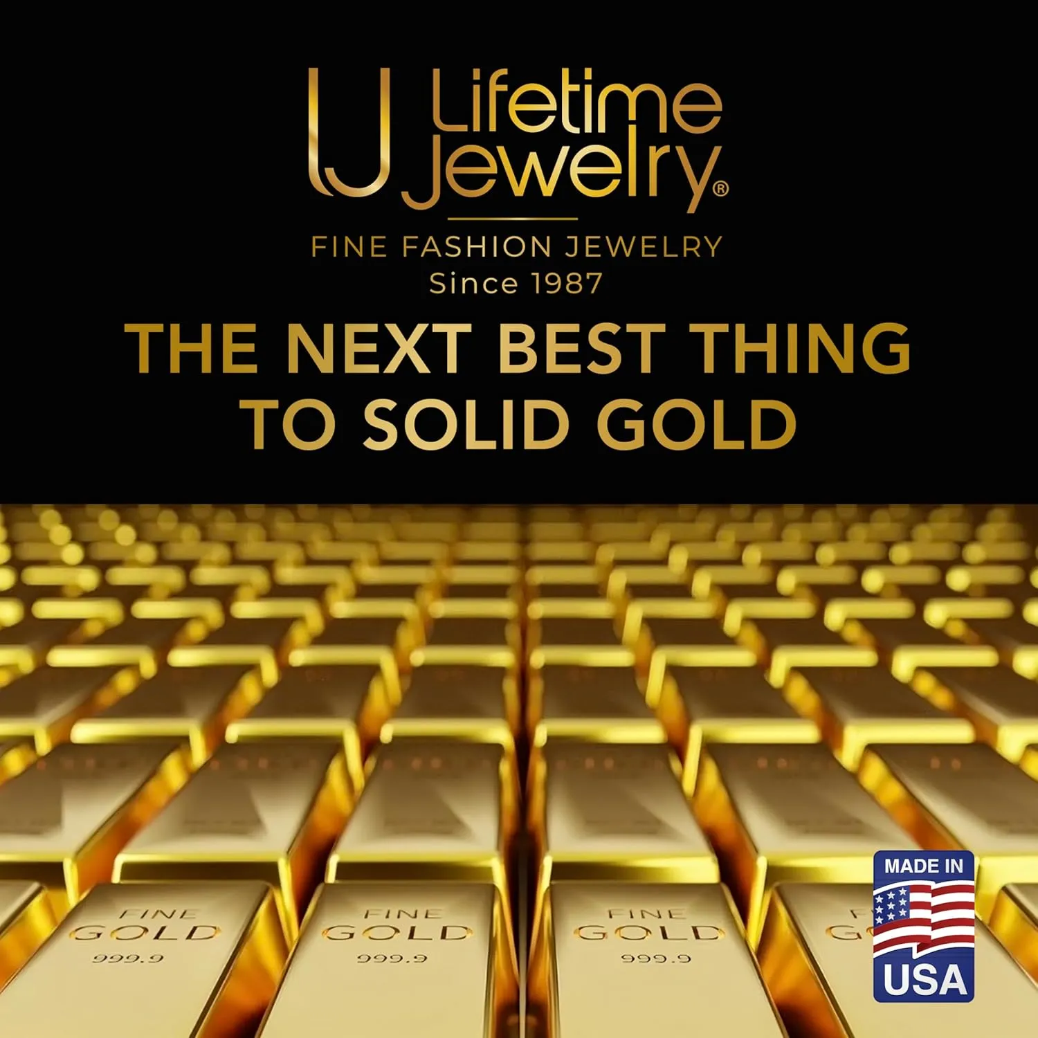 LIFETIME JEWELRY Polished Bar Link Bracelets for Women and Men 24k Real Gold Plated
