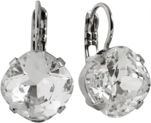 Mariana Rhodium Plated On A Clear Day Classic Cushion Drop Crystal Earrings, 1326/3 001ro