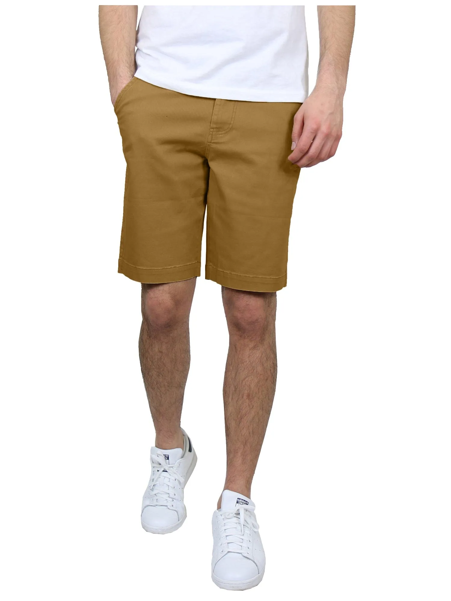 Men's 5-Pocket Flat-Front Stretch Chino Shorts (Size 30-42)