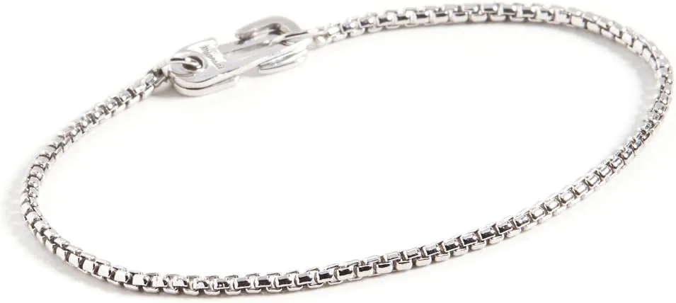 Men's Annex Venetian Chain Bracelet, Polished Silver, Medium