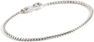 Men's Annex Venetian Chain Bracelet, Polished Silver, Medium