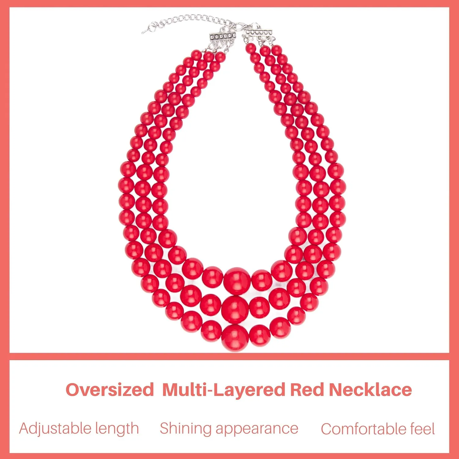 Miss U Hair Women's Chunky Large Statement Beads Necklace Earrings Stacked Bracelets Oversized Jewelry Set Halloween Party Outfit