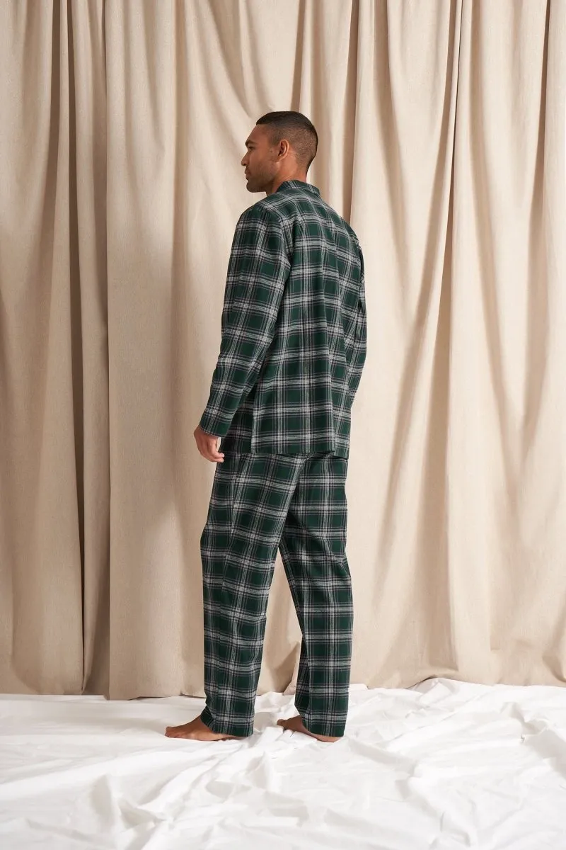 Mister You Plaid Pyjama Set in Green